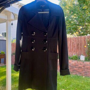 Bebe Double Breasted Coat Black Size S